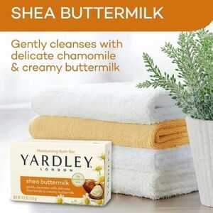 Yardley Of London Moisturizing Shea Buttermilk Soap Luxury Beauty Bar 4.25 Oz